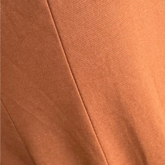 Sleeveless Scoop Neck Midi Dress in Rust! Georgeous colour! Very nice drape! - Picture 5 of 6